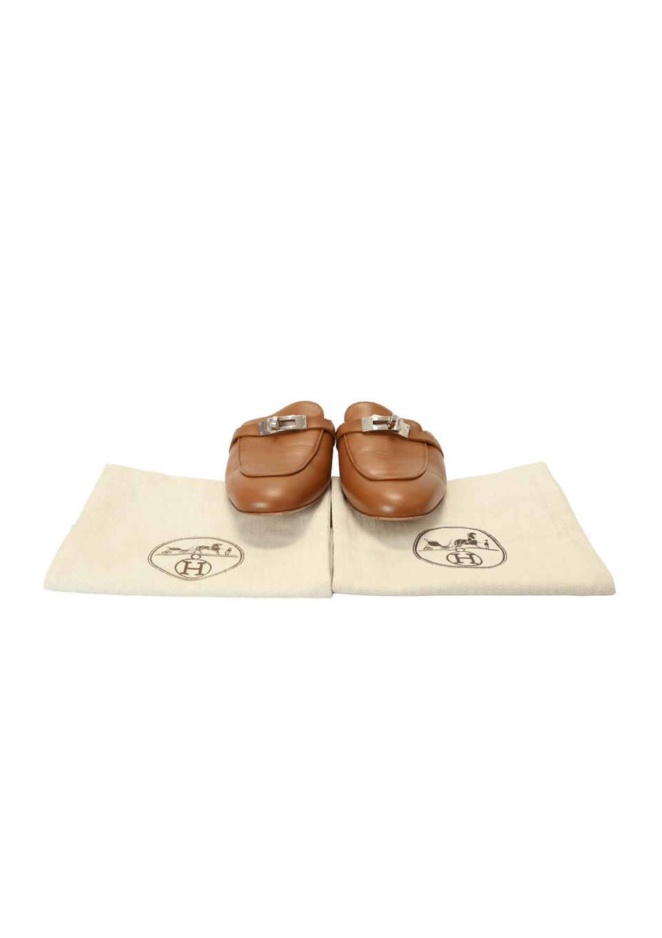 Mule Hermès OZ Leather Mules 36 Marrom Original – Gringa
