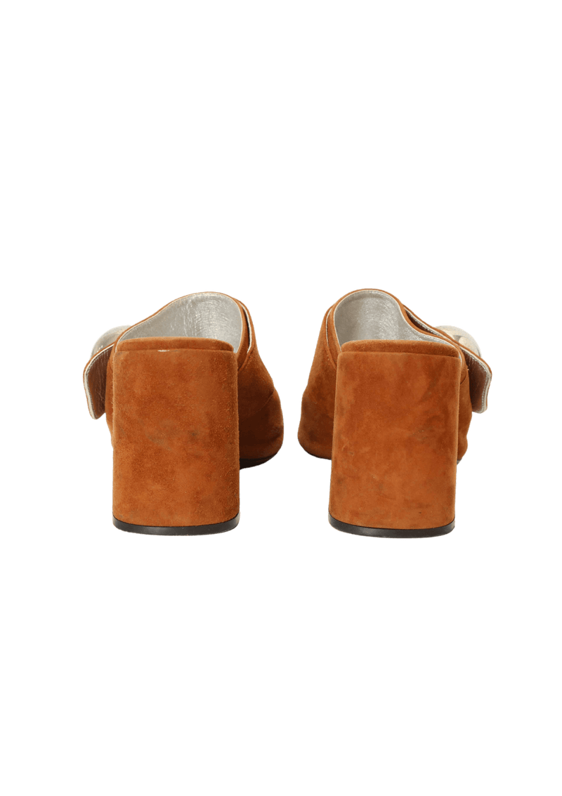 SUEDE MULES 37