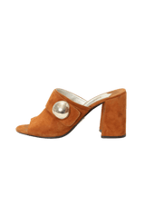 SUEDE MULES 37