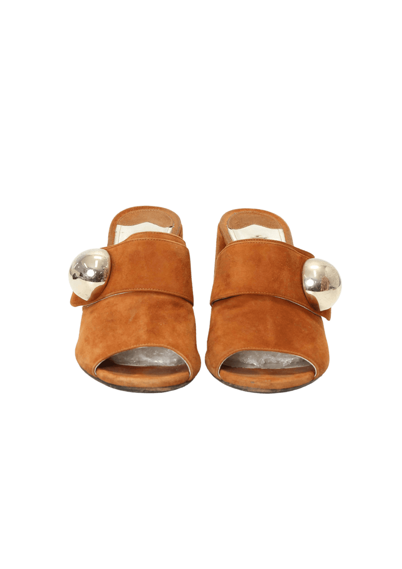 SUEDE MULES 37