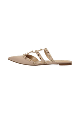 ROCKSTUD LEATHER MULES 36