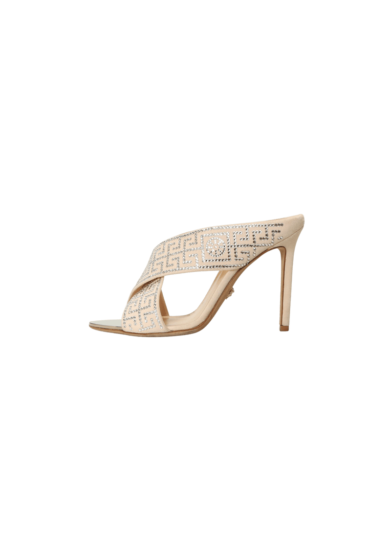 CRYSTAL LOGO SANDALS 36