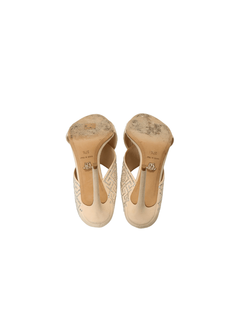 CRYSTAL LOGO SANDALS 36