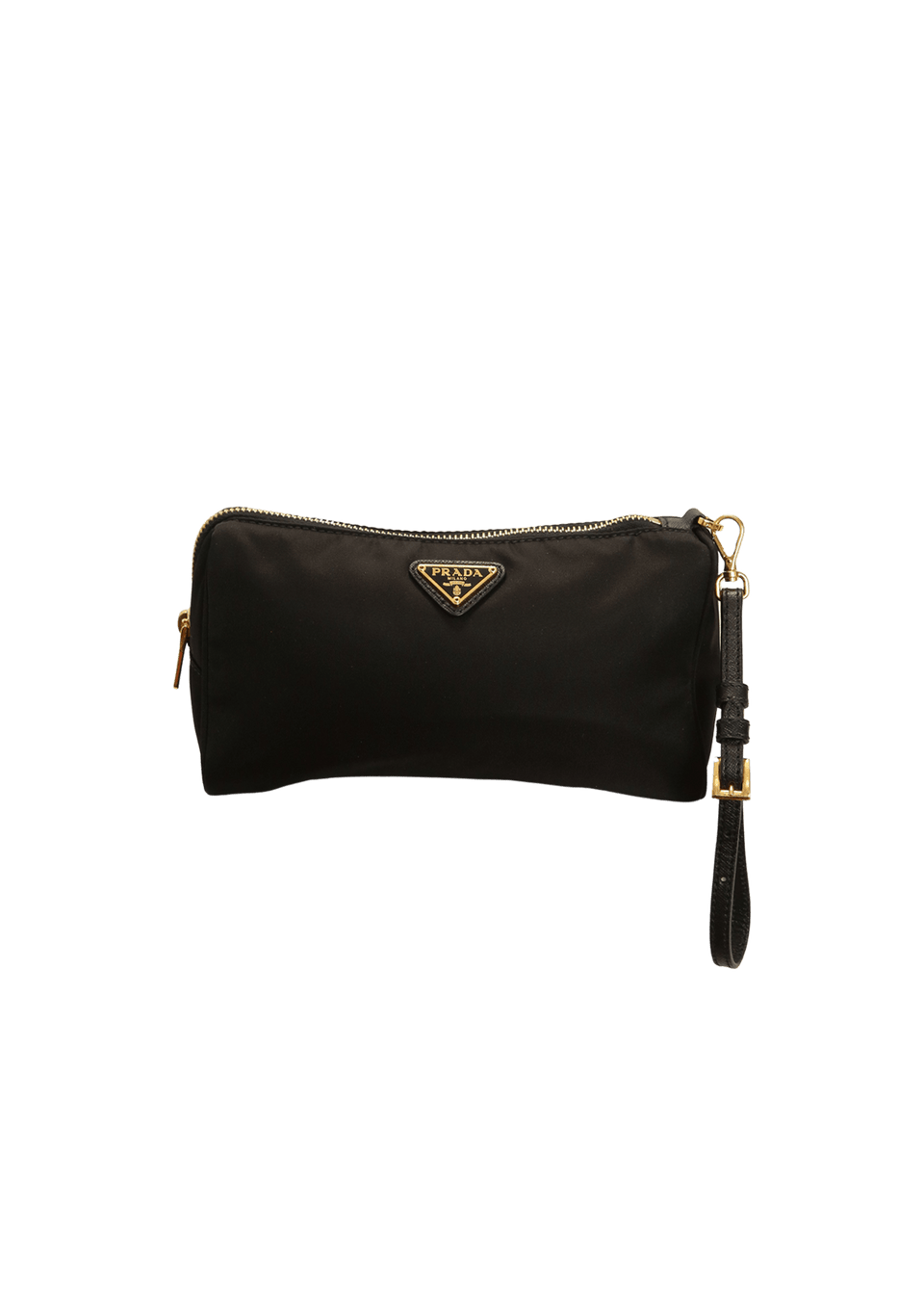 NÉCESSAIRE PRADA TESSUTO WRISTLET COSMETIC POUCH PRETO ORIGINAL