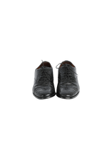 EMBOSSED CROCO LEATHER OXFORDS 40