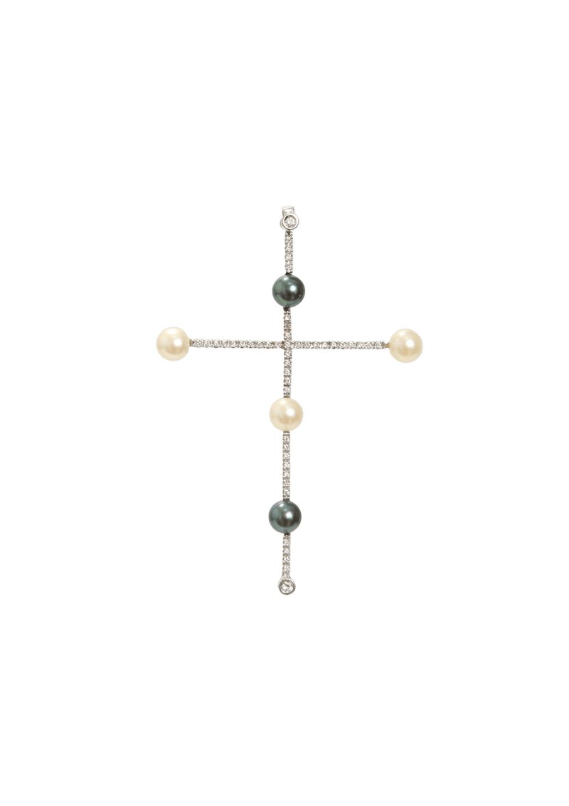 PEARL CROSS 18K PENDANT