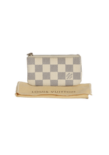 PORTA MOEDAS LOUIS VUITTON DAMIER AZUR POCHETTE CLÉS BRANCO ORIGINAL –  Gringa