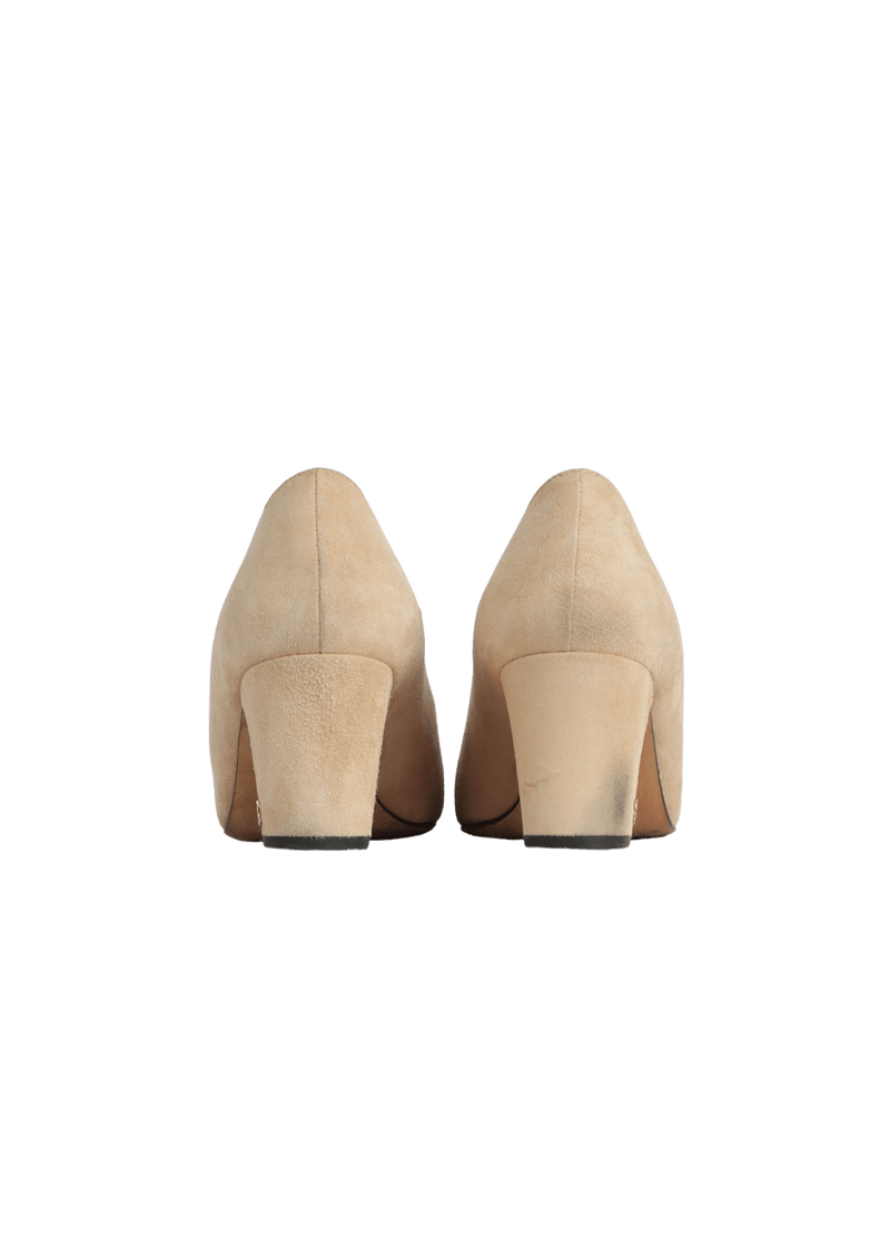 CC SUEDE CAP TOE PUMPS 34.5