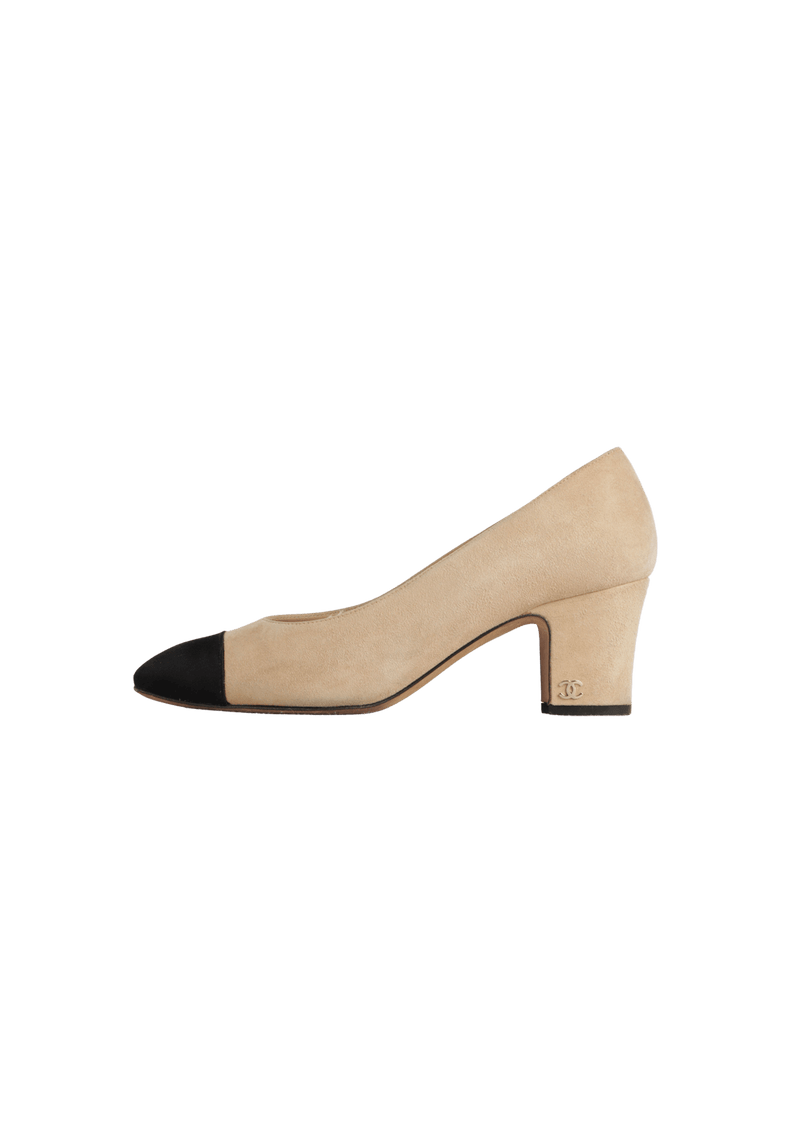 CC SUEDE CAP TOE PUMPS 34.5