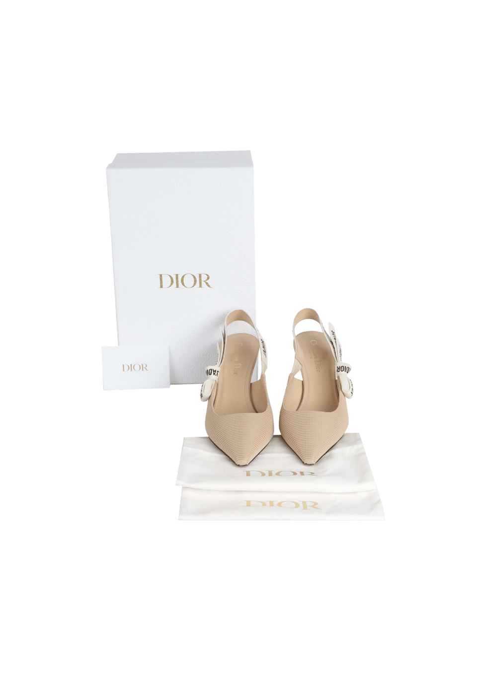 PUMPS CHRISTIAN DIOR J'ADIOR SLINGBACK 37 BEGE ORIGINAL – Gringa
