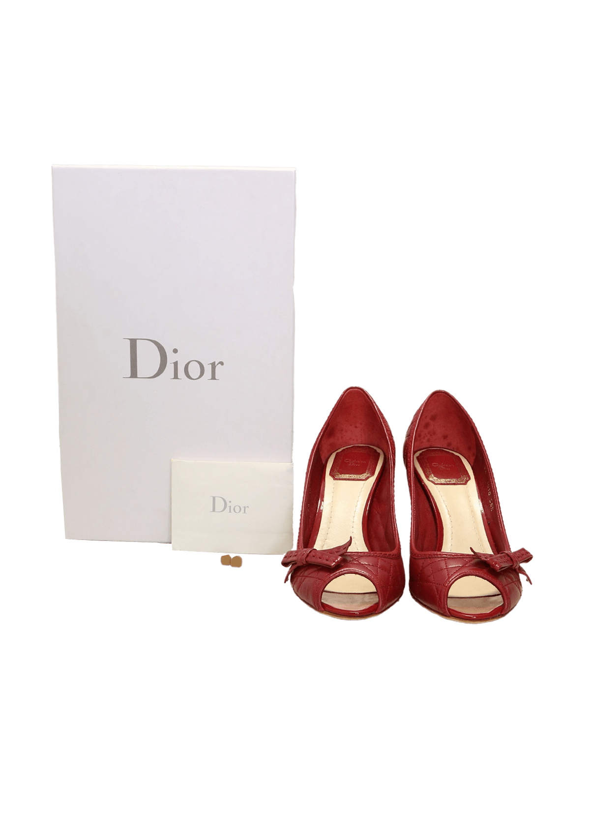 PUMPS CHRISTIAN DIOR CANNAGE PUMPS 33.5 VERMELHO ORIGINAL Gringa