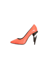 PYTHON DIAMOND HEEL PUMPS 37.5