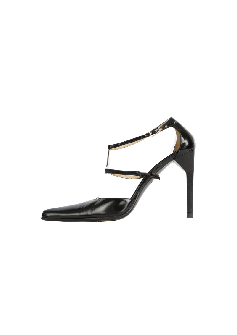 LEATHER T-STRAP PUMPS 37