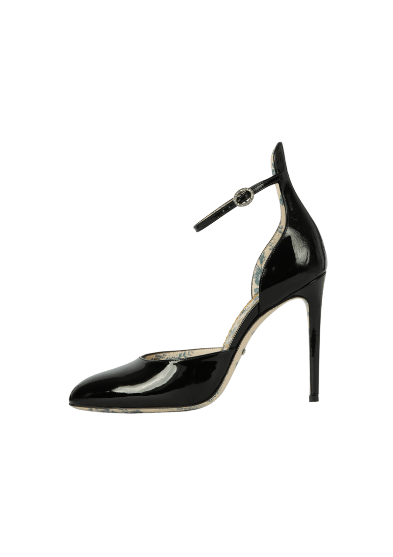 Gucci daisy cheap ankle strap pump