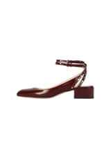 LEATHER STUDDED PUMPS 40