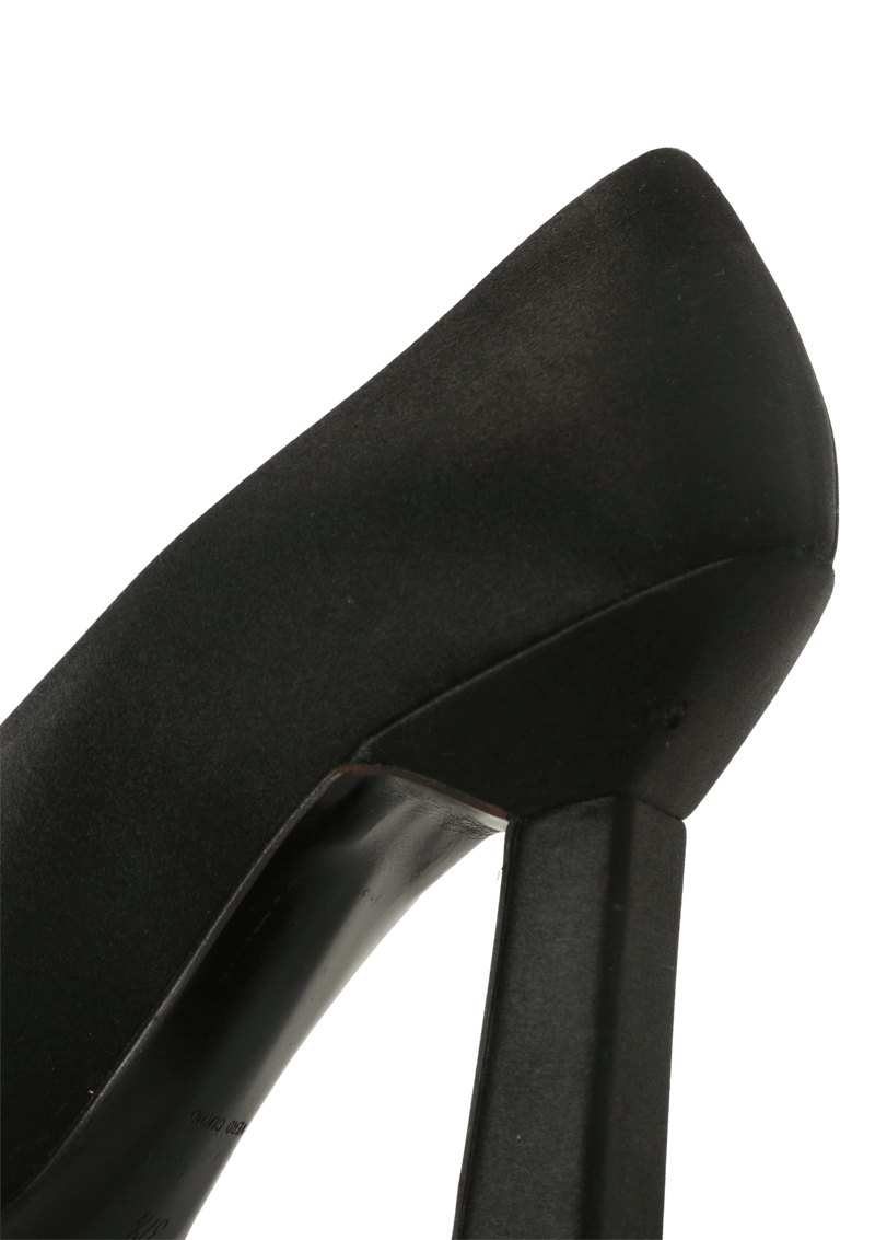 SATIN SQUARE TOE PUMPS 36.5