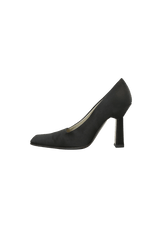SATIN SQUARE TOE PUMPS 36.5