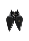 SUEDE CHAIN PUMPS 36