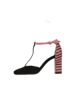 FERGIE T-STRAP SUEDE PUMPS 36