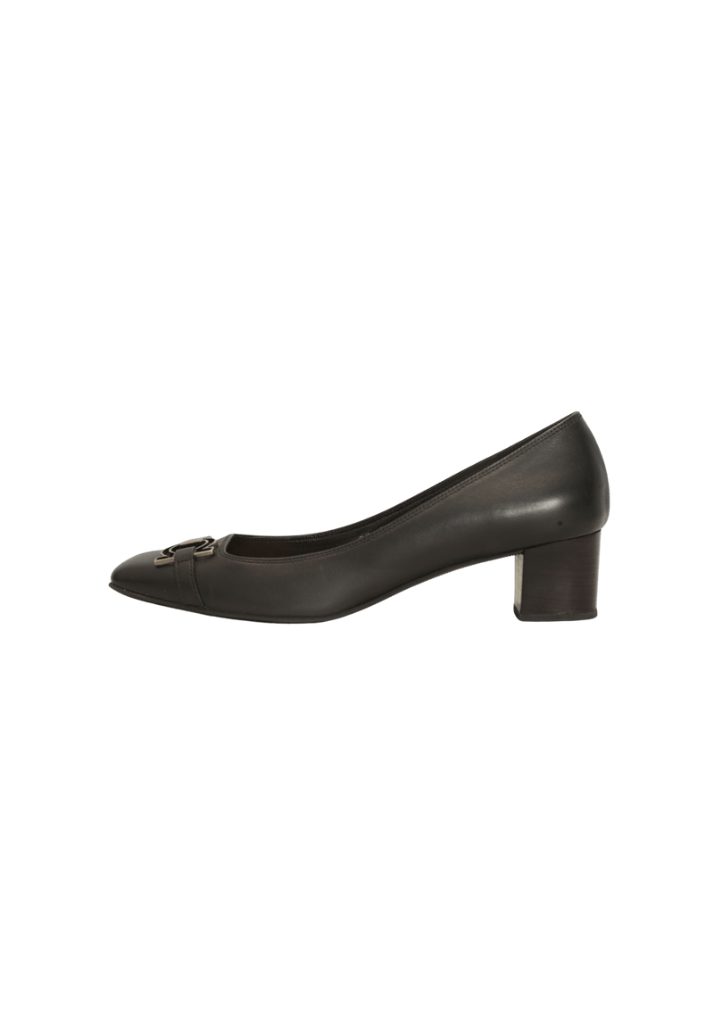 LEATHER GANCIO PUMPS 38