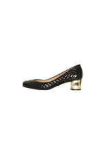 PATENT LEATHER KENT PUMPS 38