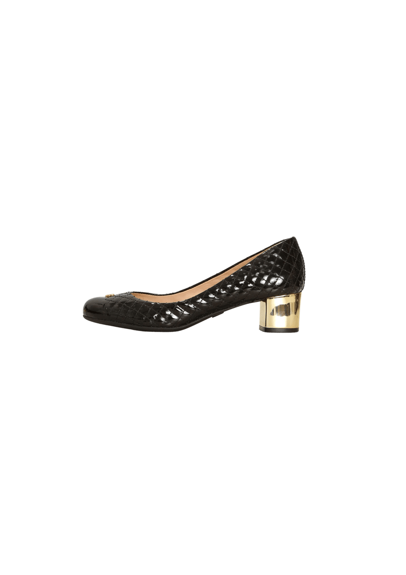 PATENT LEATHER KENT PUMPS 38