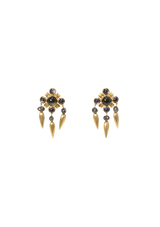 MULTI STONE FLOWER EARRINGS