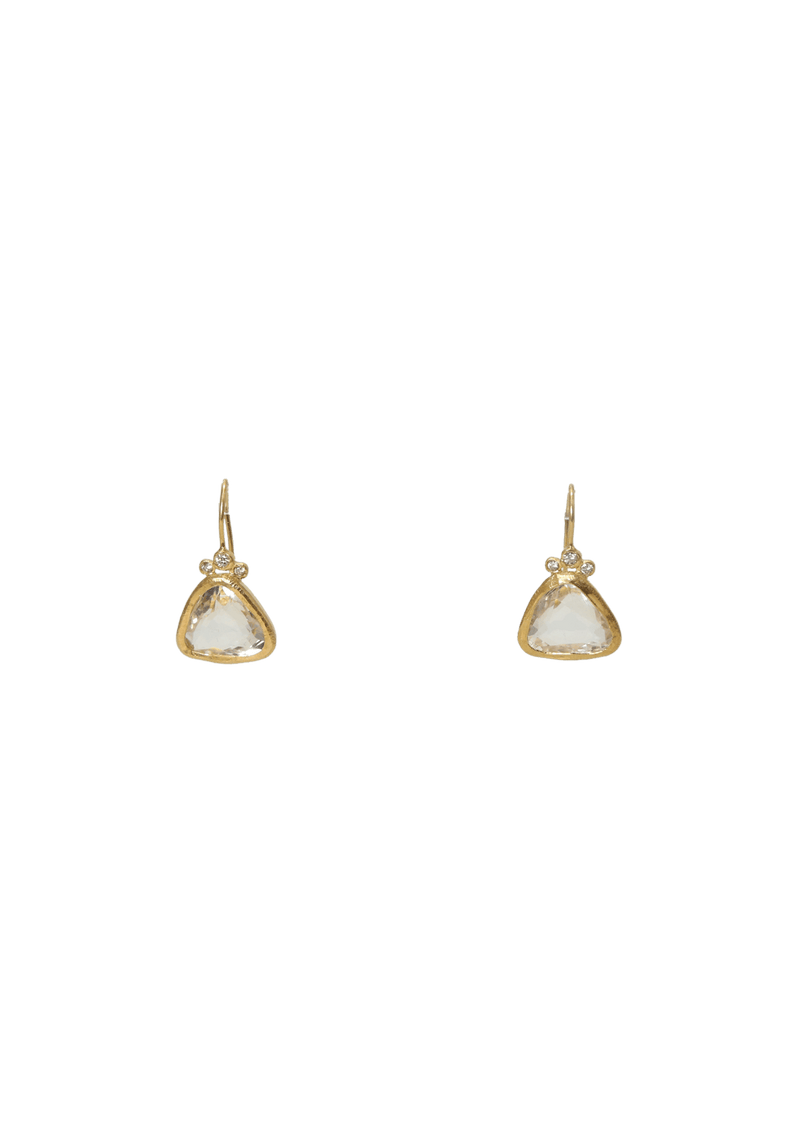 CRYSTAL PENDANT EARRINGS 18K