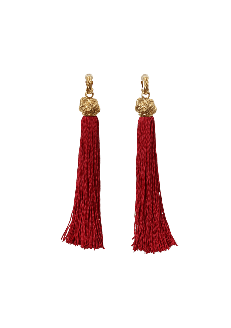 LOULOU TASSEL CLIP-ON EARRINGS