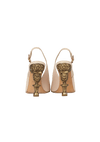 BROCADE CARVED SLINGBACK PUMPS 37