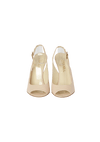 BROCADE CARVED SLINGBACK PUMPS 37