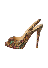SNAKESKIN SLINGBACK PUMPS 33