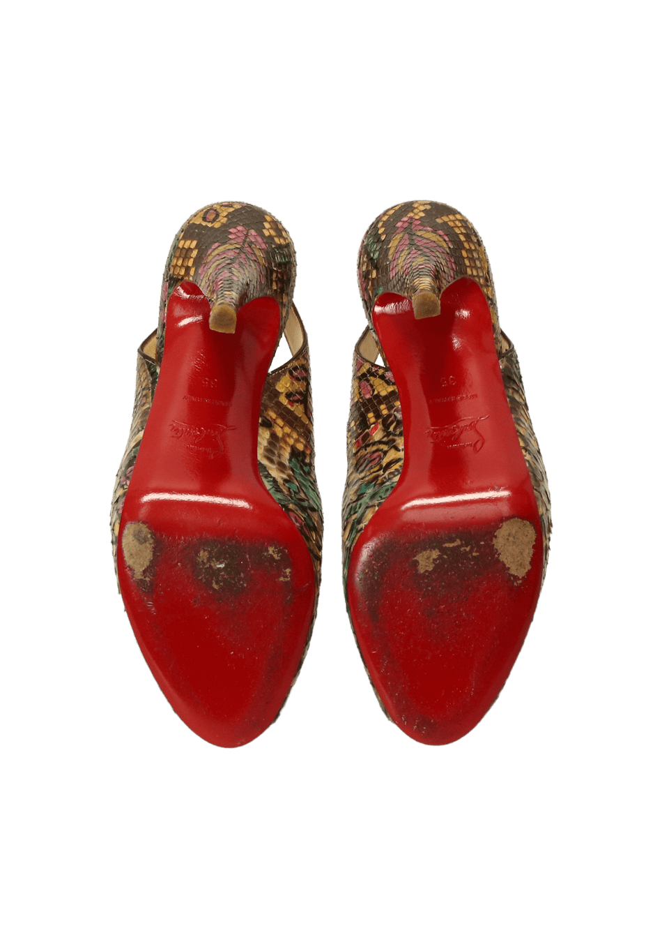 SNAKESKIN SLINGBACK PUMPS 33