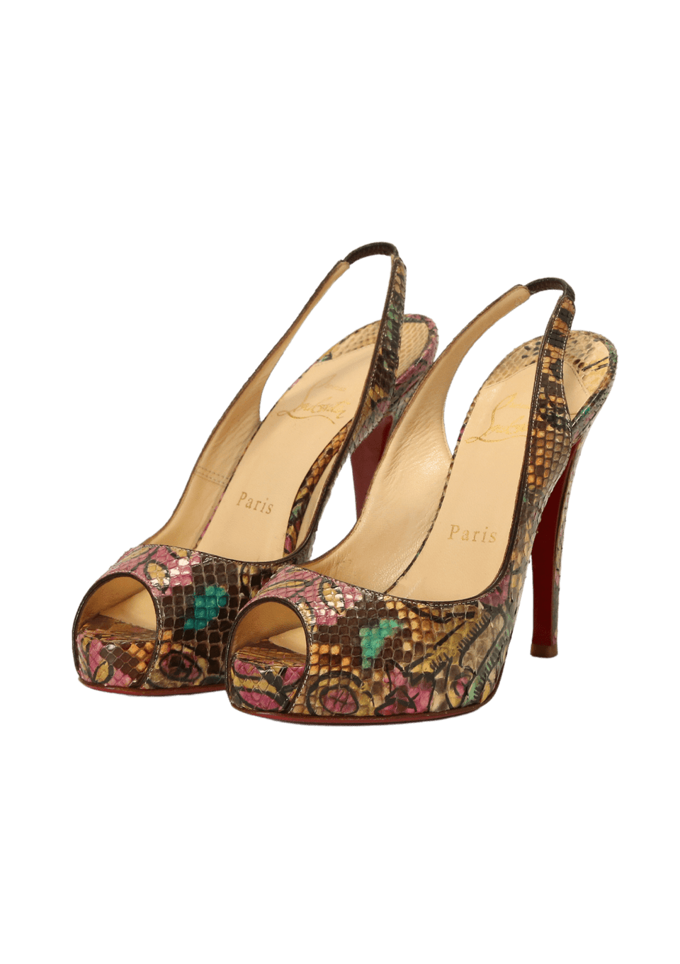 SNAKESKIN SLINGBACK PUMPS 33