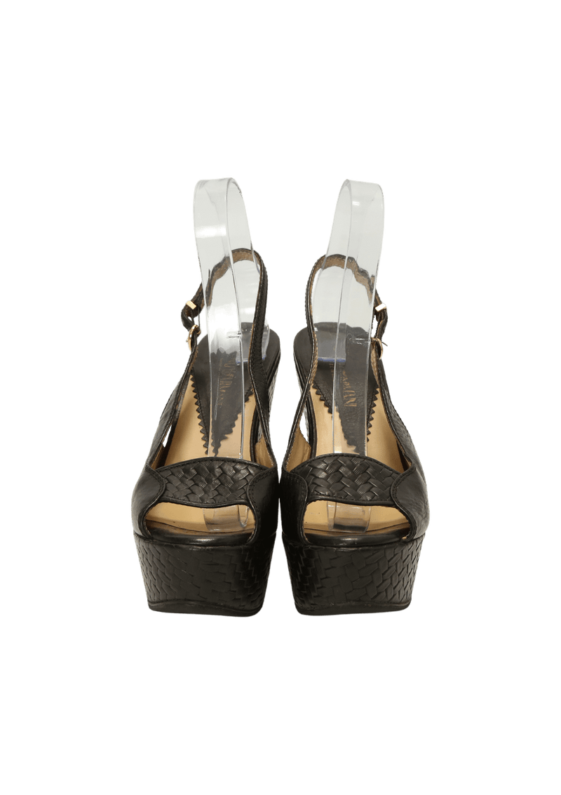 WOVEN LEATHER SANDALS 35