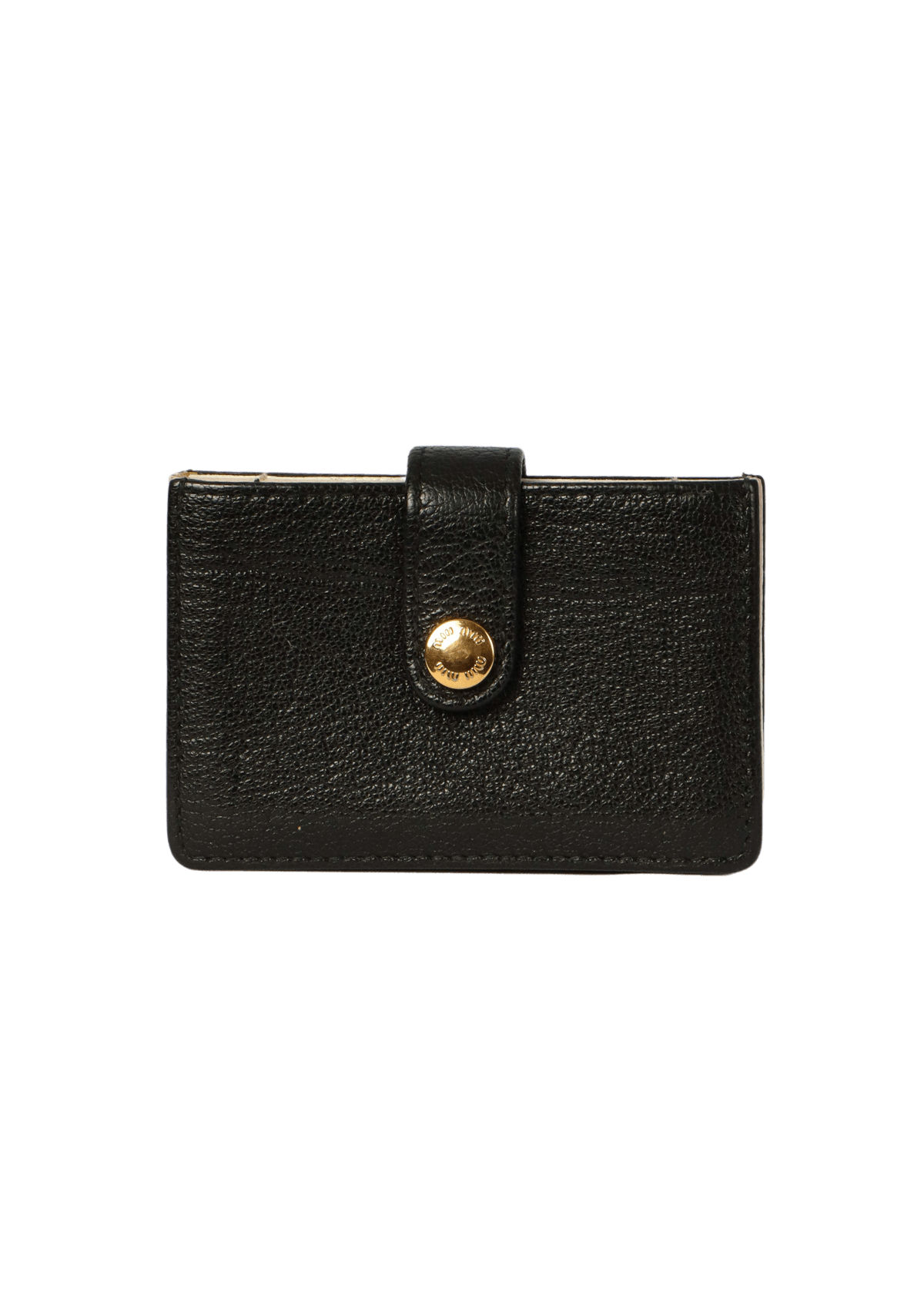 Porta Cartão Miu Miu Madras Card Holder Preto Original – Gringa