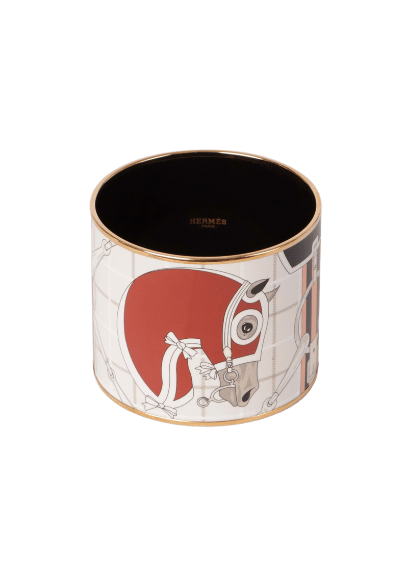 HORSE ENAMEL BANGLE BRACELET