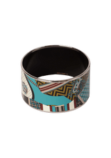 WIDE ENAMEL BANGLE BRACELET