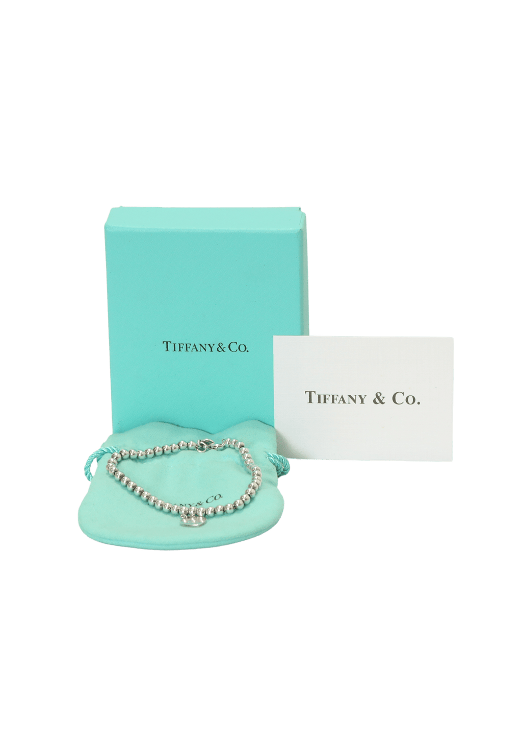 Pulseira Tiffany & Co Heart Tag Bead Bracelet Prata Original – Gringa