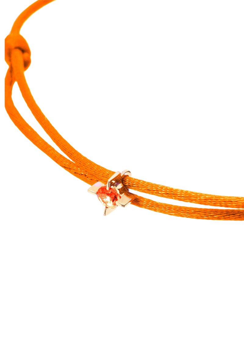 PULSEIRA CHAKRA COM FIO DE CETIM LARANJA