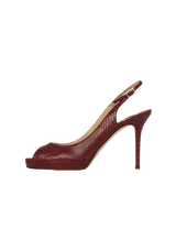 NOVA SHADOW SNAKE PRINTED PEEP TOE 38