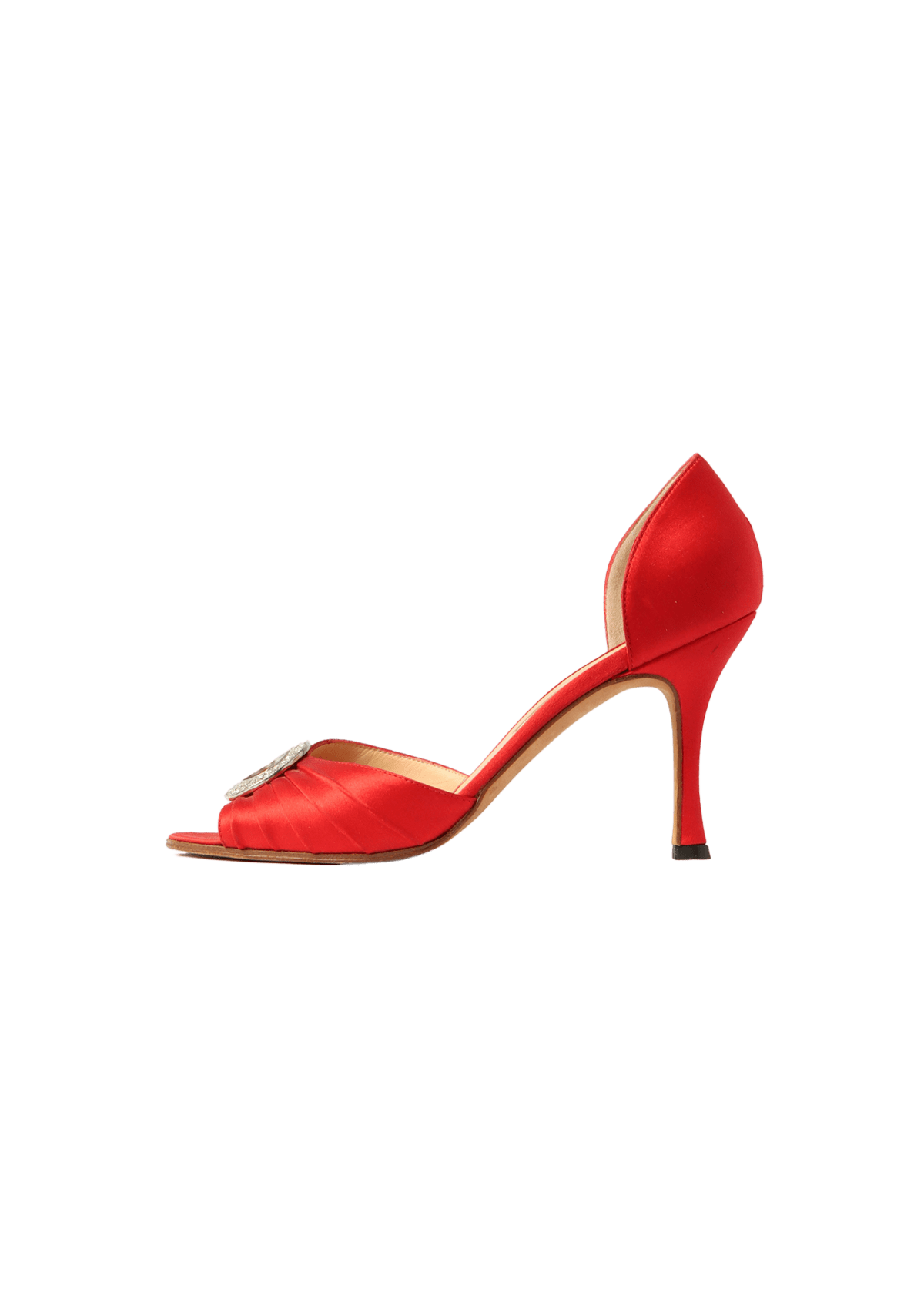Pump Manolo Blahnik Crystal D'Orsay 34 Vermelho Original – Gringa