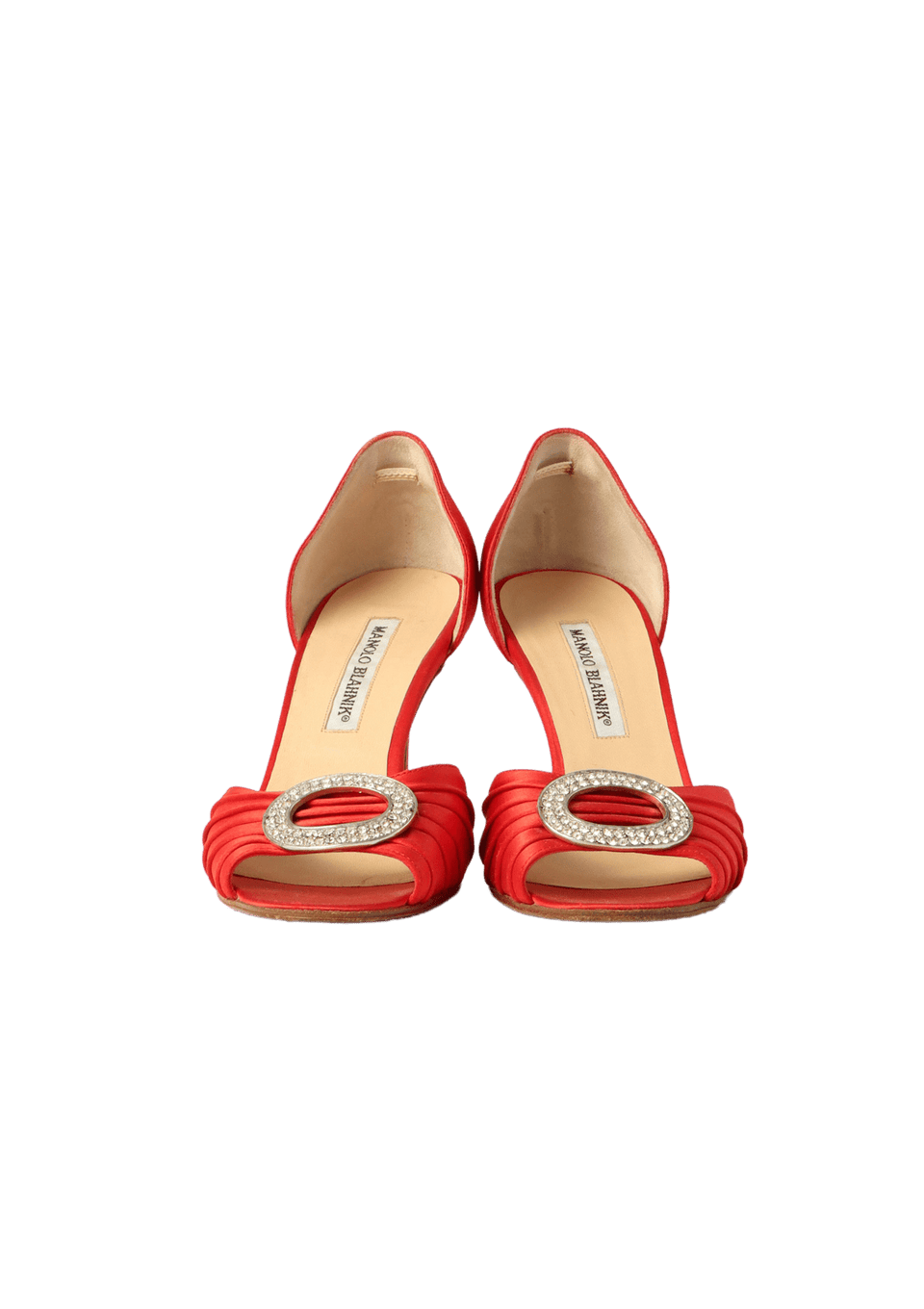 Pump Manolo Blahnik Crystal D'Orsay 34 Vermelho Original – Gringa