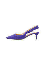 SUEDE SLINGBACK PUMPS 37
