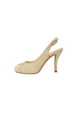 CC BOW CAP TOE SLINGBACK PUMPS 36