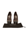 CAP TOE PATENT LEATHER PUMPS 36
