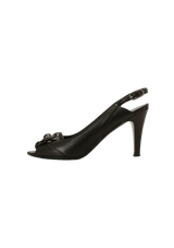 INTERLOCKING C LOGO CAMELLIA PUMPS 33.5