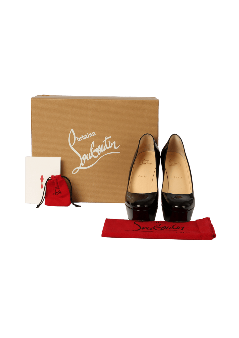 Pumps Christian Louboutin Bianca 140 Patent 36 Preto Original – Gringa