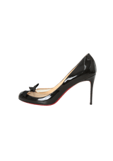 PATENT LEATHER BOW PUMPS 39