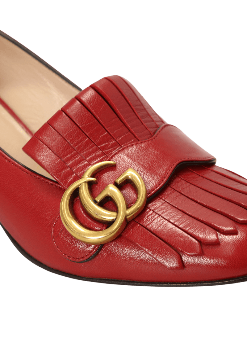 DOUBLE G LOGO LEATHER PUMPS 36.5